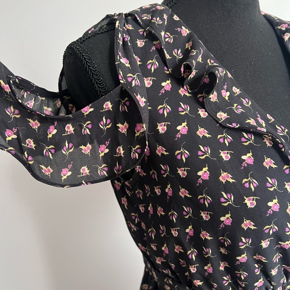 Loft Violet cold shoulder floral midi dress - Picture 5 of 12